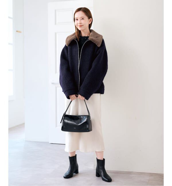 U by SPICK&SPAN「《予約》バックギャザーウールシャギーブルゾン」|その他|