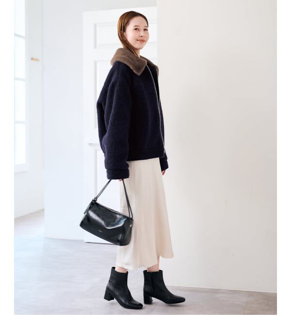 U by SPICK&SPAN「《予約》バックギャザーウールシャギーブルゾン」|その他|