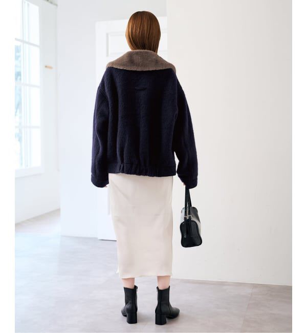 U by SPICK&SPAN「《予約》バックギャザーウールシャギーブルゾン」|その他|