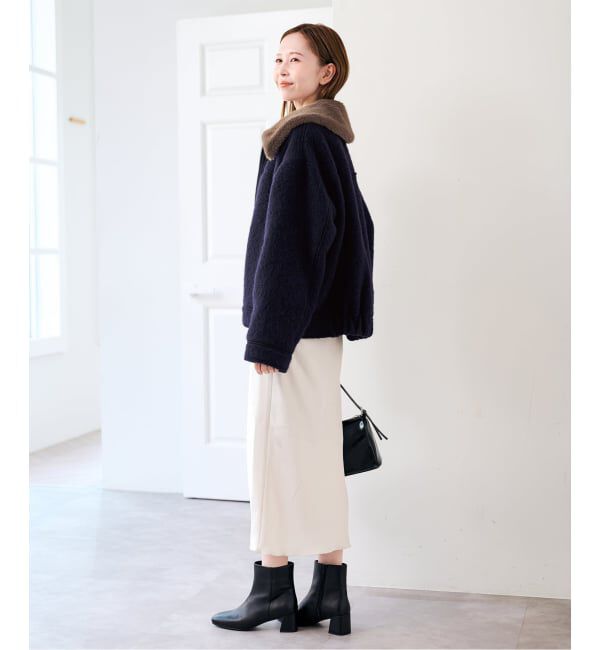 U by SPICK&SPAN「《予約》バックギャザーウールシャギーブルゾン」|その他|