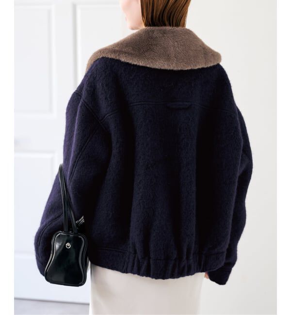 U by SPICK&SPAN「《予約》バックギャザーウールシャギーブルゾン」|その他|