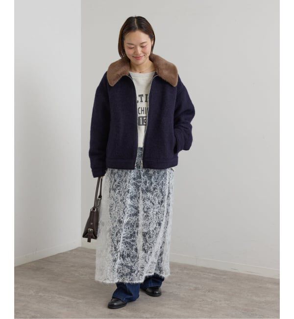 U by SPICK&SPAN「《予約》バックギャザーウールシャギーブルゾン」|その他|