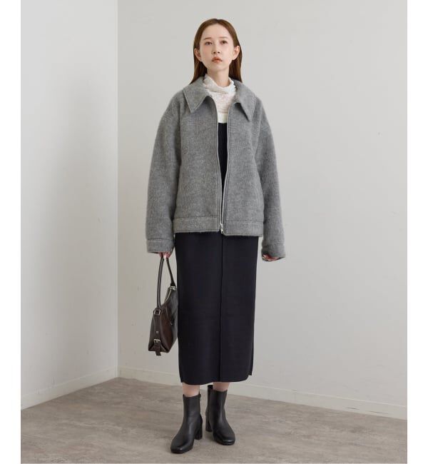 U by SPICK&SPAN「《予約》バックギャザーウールシャギーブルゾン」|その他|
