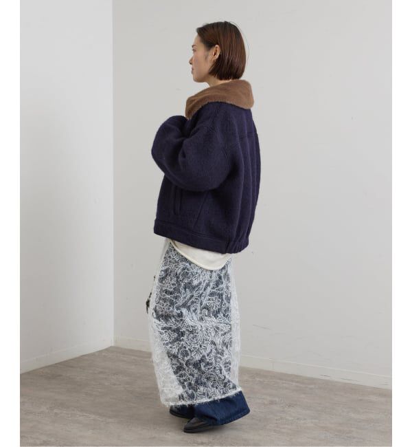 U by SPICK&SPAN「《予約》バックギャザーウールシャギーブルゾン」|その他|