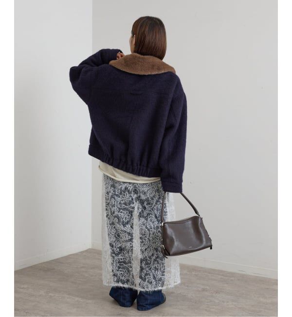U by SPICK&SPAN「《予約》バックギャザーウールシャギーブルゾン」|その他|