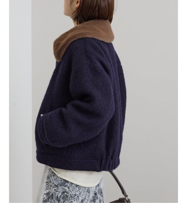 U by SPICK&SPAN「《予約》バックギャザーウールシャギーブルゾン」|その他|