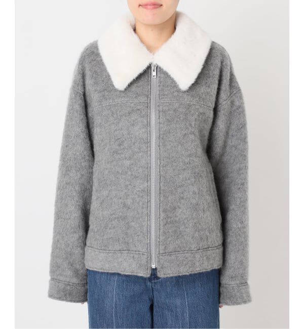 U by SPICK&SPAN「《予約》バックギャザーウールシャギーブルゾン」|その他|