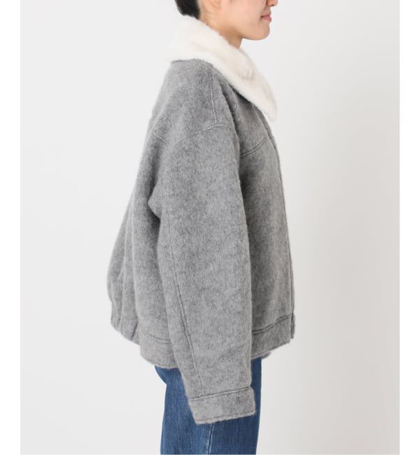 U by SPICK&SPAN「《予約》バックギャザーウールシャギーブルゾン」|その他|