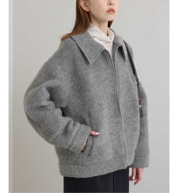 U by SPICK&SPAN「《予約》バックギャザーウールシャギーブルゾン」|その他|
