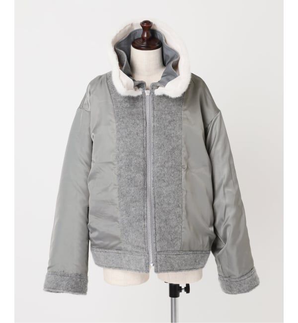 U by SPICK&SPAN「《予約》バックギャザーウールシャギーブルゾン」|その他|