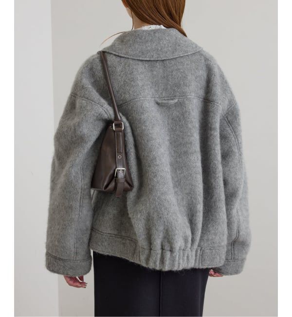 U by SPICK&SPAN「《予約》バックギャザーウールシャギーブルゾン」|その他|