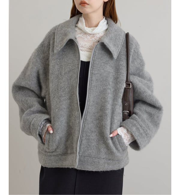 U by SPICK&SPAN「《予約》バックギャザーウールシャギーブルゾン」|その他|