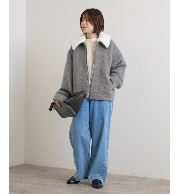 U by SPICK&SPAN「《予約》バックギャザーウールシャギーブルゾン」|その他|