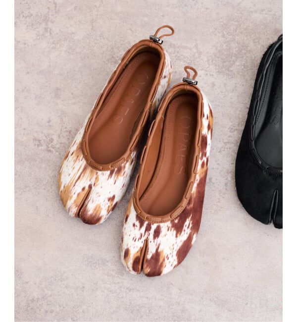 U by SPICK&SPAN「《予約》PAES/ぺイズ CALF STRING FLAT」|その他|ブラウン