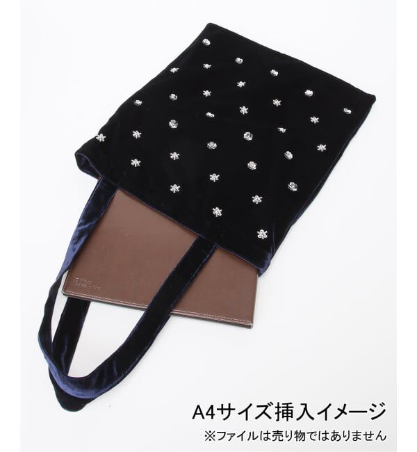 U by SPICK&SPAN「《予約》UBY ビジューベロアトートバッグ」|トートバッグ|