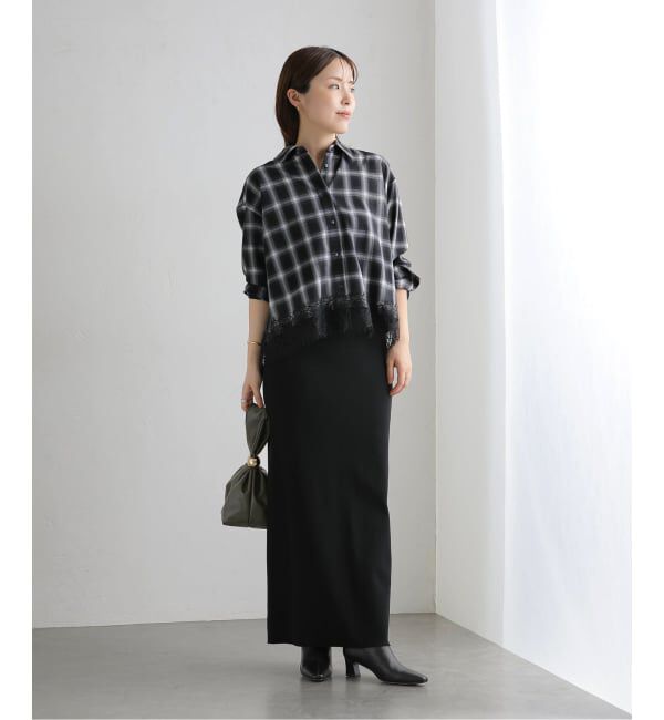  「【洗える】レーストリミングシャツ」|シャツ・ブラウス|