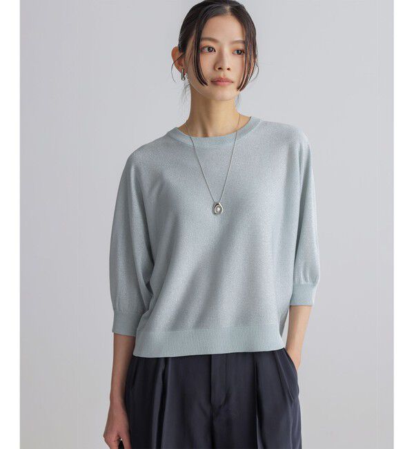組曲「【前後着用可】ドルマンスリーブライトラメ ニット」|ニット・セーター|