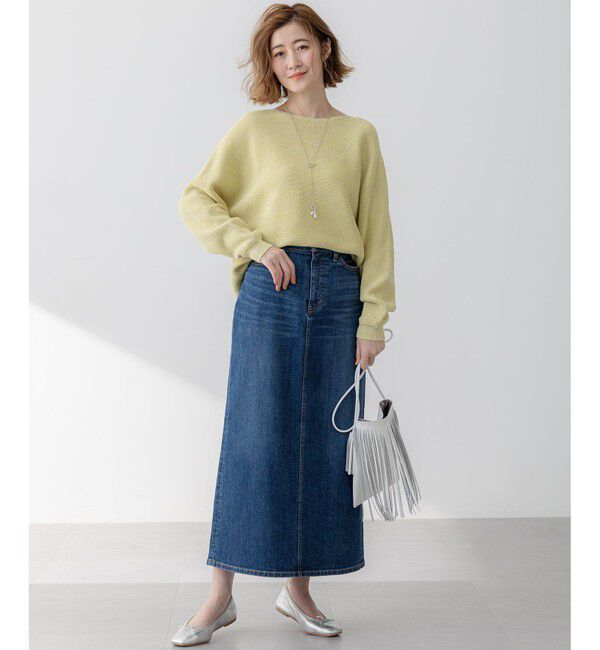23区「【Oggi3月号掲載/洗える】コットンギマ クロップド ドルマン ニット」|ニット・セーター|