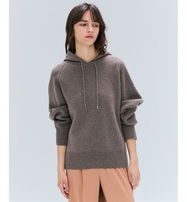 BEIGE,「【洗える】SEDONA / ウールカシミヤフーディーニット」|ニット・セーター|Taupe