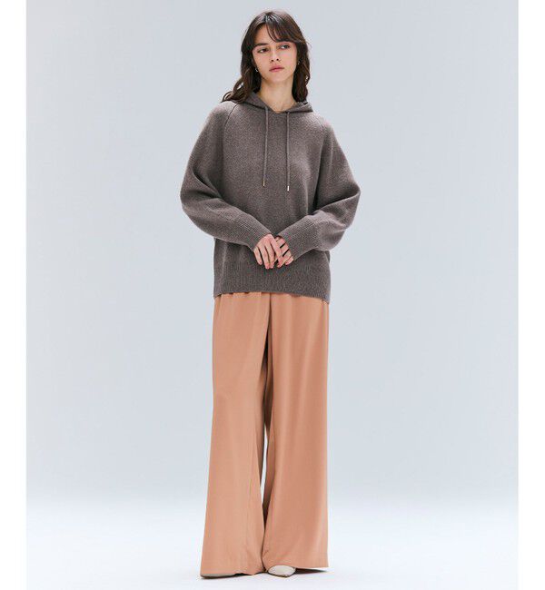BEIGE,「【洗える】SEDONA / ウールカシミヤフーディーニット」|ニット・セーター|