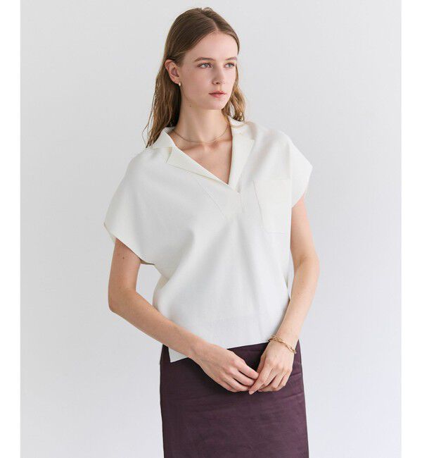 BEIGE,「NADIA / ストレッチ スキッパーニット」|ニット・セーター|