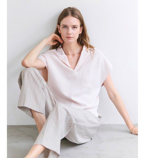 BEIGE,「NADIA / ストレッチ スキッパーニット」|ニット・セーター|