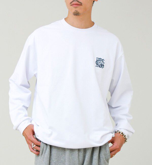 GLOSTER「AirDry クイックドライ 裾ドローコード ロングスリーブTシャツ ロンT」|Tシャツ・カットソー|ホワイト