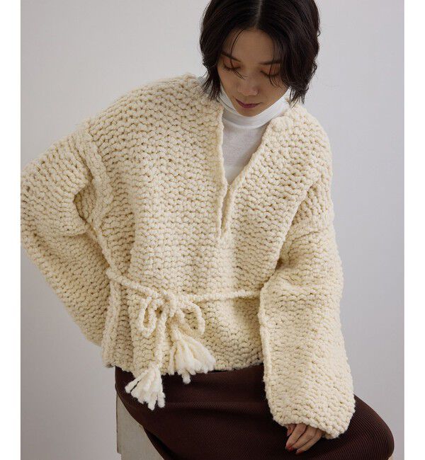 SALON adam et rope'「ウールハンドニットスキッパープルオーバー」|ニット・セーター|