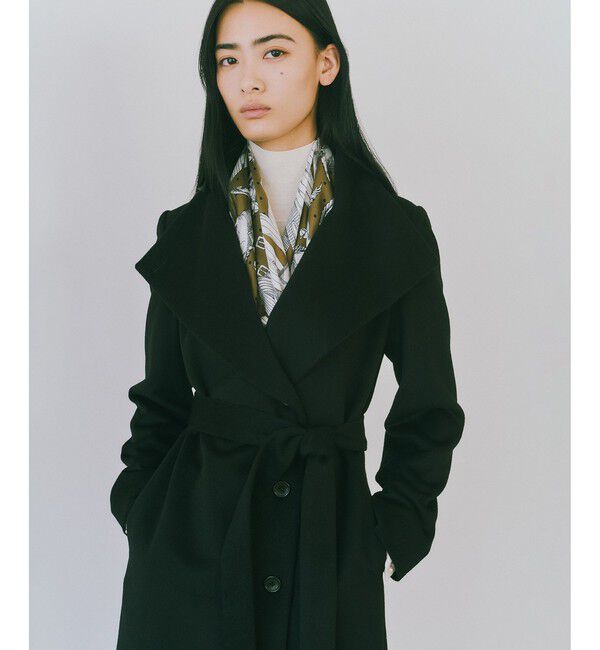 ROPE「【一部J'aDoRe限定カラー】プレミアムカシミヤロングコート/マルチWAY・逸品・26AW」|ステンカラーコート|ブラック(01)