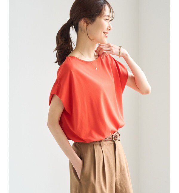 Rope&rsquo;Picnic「【ベストヒット】二の腕すっきり見えカットトップス/UV・接触冷感・吸水速乾」|Tシャツ・カットソー|