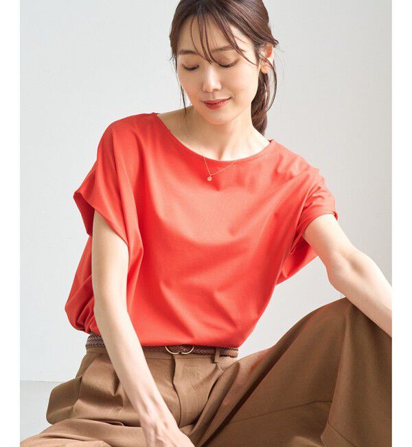 Rope&rsquo;Picnic「【ベストヒット】二の腕すっきり見えカットトップス/UV・接触冷感・吸水速乾」|Tシャツ・カットソー|