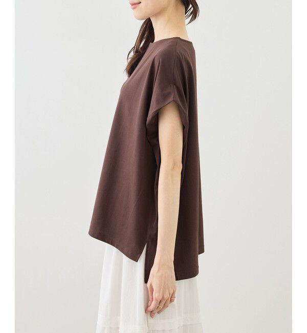 Rope&rsquo;Picnic「【ベストヒット】二の腕すっきり見えカットトップス/UV・接触冷感・吸水速乾」|Tシャツ・カットソー|
