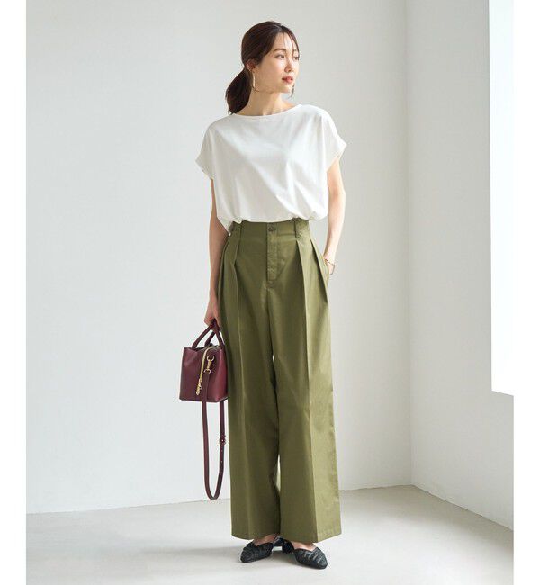 Rope&rsquo;Picnic「【ベストヒット】二の腕すっきり見えカットトップス/UV・接触冷感・吸水速乾」|Tシャツ・カットソー|