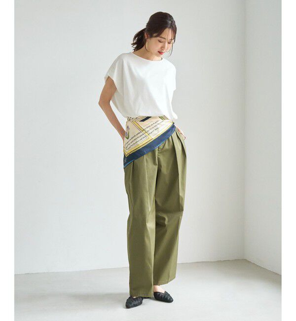 Rope&rsquo;Picnic「【ベストヒット】二の腕すっきり見えカットトップス/UV・接触冷感・吸水速乾」|Tシャツ・カットソー|
