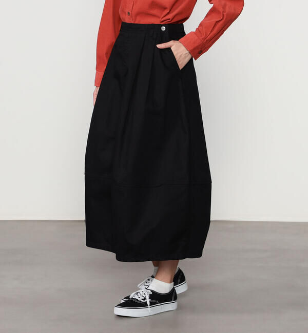 DANTON「DANTON | バックサテン コクーンスカート WOMEN」|スカート|