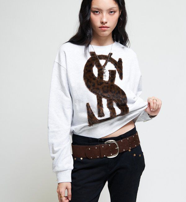  「【26AW LOOK掲載品番】【Sourcream】$ロゴファースウェット」|Tシャツ・カットソー|