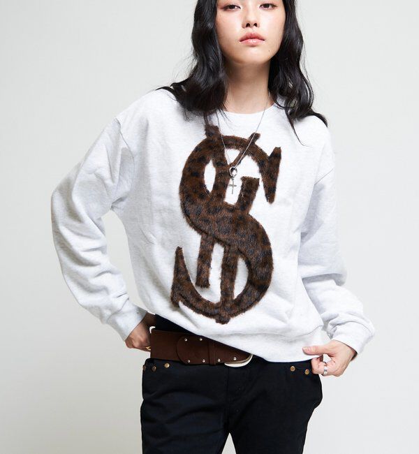  「【26AW LOOK掲載品番】【Sourcream】$ロゴファースウェット」|Tシャツ・カットソー|