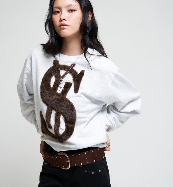  「【26AW LOOK掲載品番】【Sourcream】$ロゴファースウェット」|Tシャツ・カットソー|