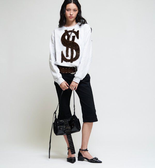  「【26AW LOOK掲載品番】【Sourcream】$ロゴファースウェット」|Tシャツ・カットソー|