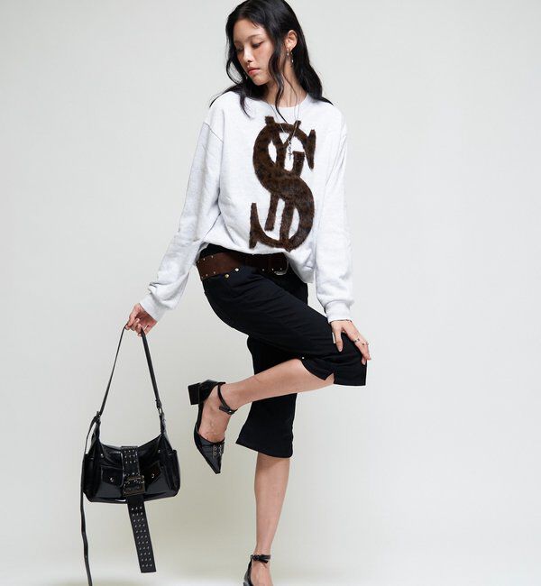  「【26AW LOOK掲載品番】【Sourcream】$ロゴファースウェット」|Tシャツ・カットソー|