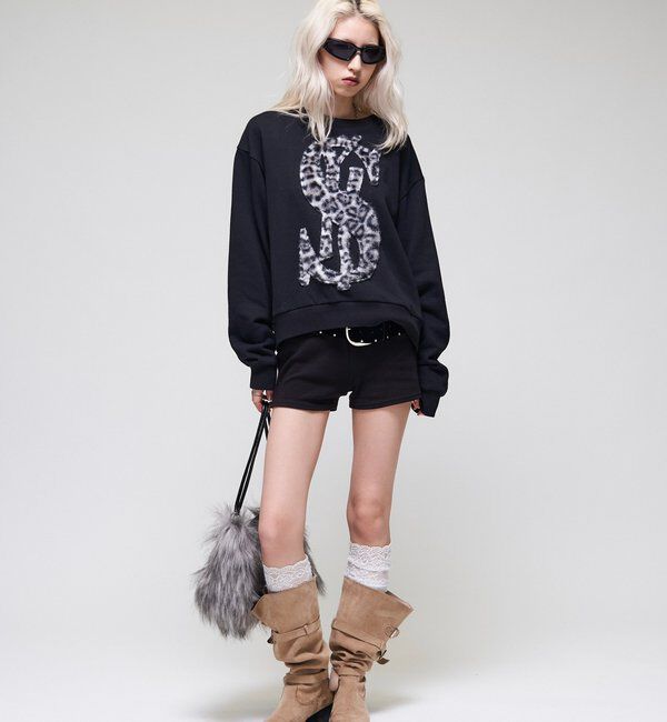  「【26AW LOOK掲載品番】【Sourcream】$ロゴファースウェット」|Tシャツ・カットソー|