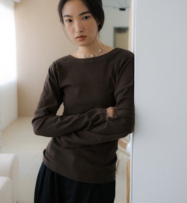  「ソフトフライスバックシャンカットソー」|Tシャツ・カットソー|ブラウン