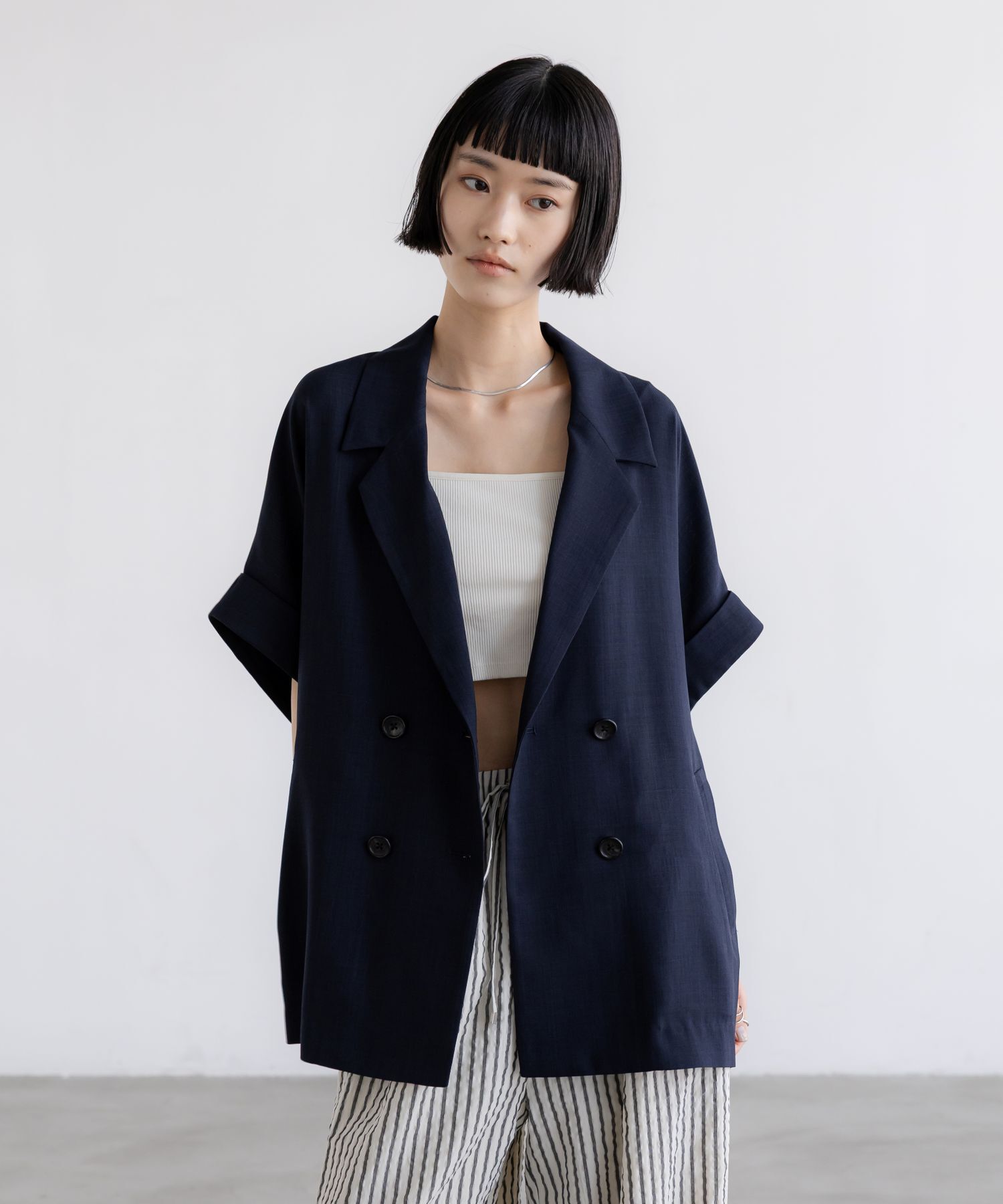 LOWRYS FARM「バスケットダブルジャケット」|その他|NVY