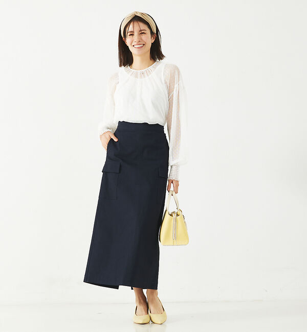 abahouse mavie「チュールブラウス(タンク付き)」|シャツ・ブラウス|