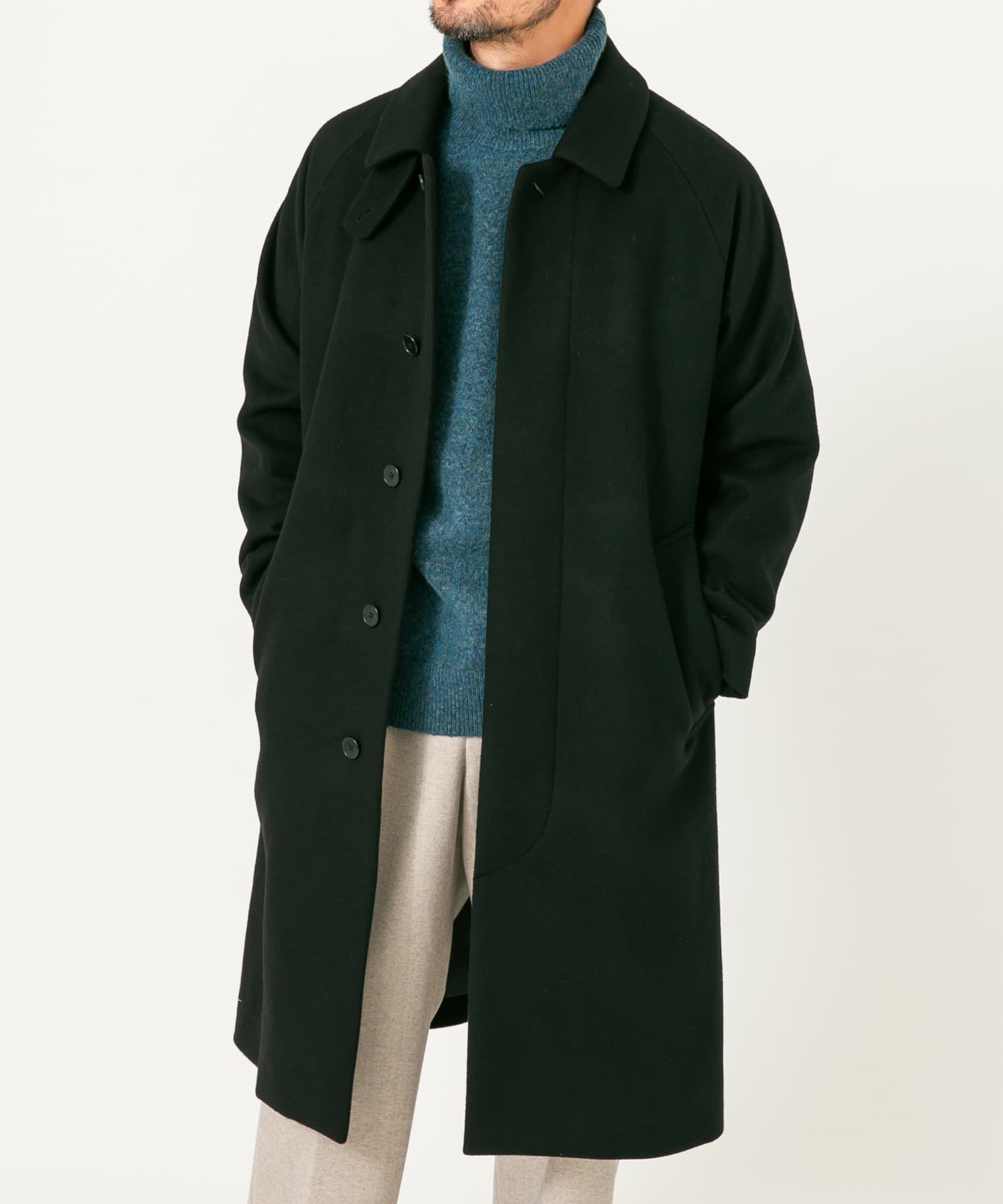 URBAN RESEARCH ROSSO「スーパー100 オーバーバルマカンコート」|ステンカラーコート|