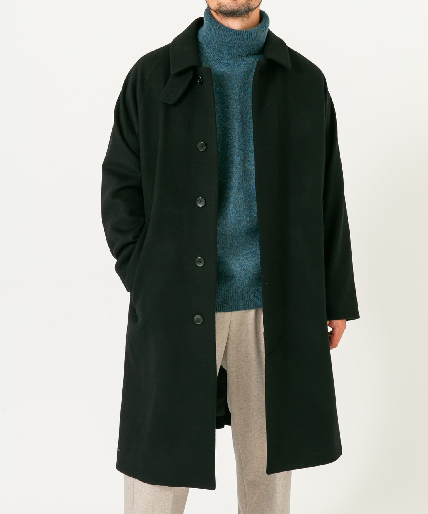 URBAN RESEARCH ROSSO「スーパー100 オーバーバルマカンコート」|ステンカラーコート|