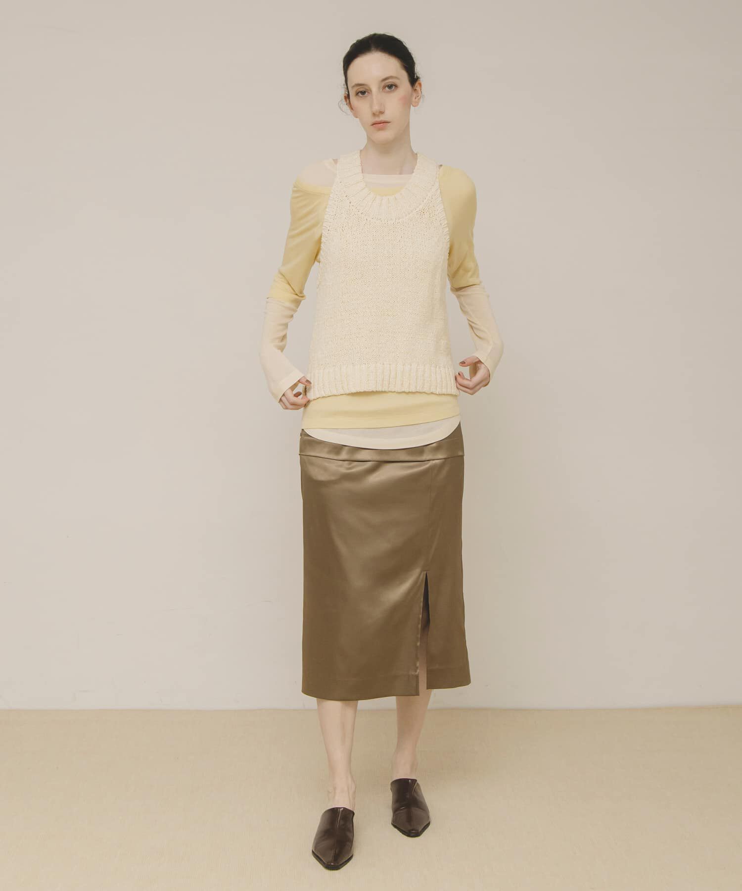 LAATO「mix knit vest」|ベスト・ジレ|