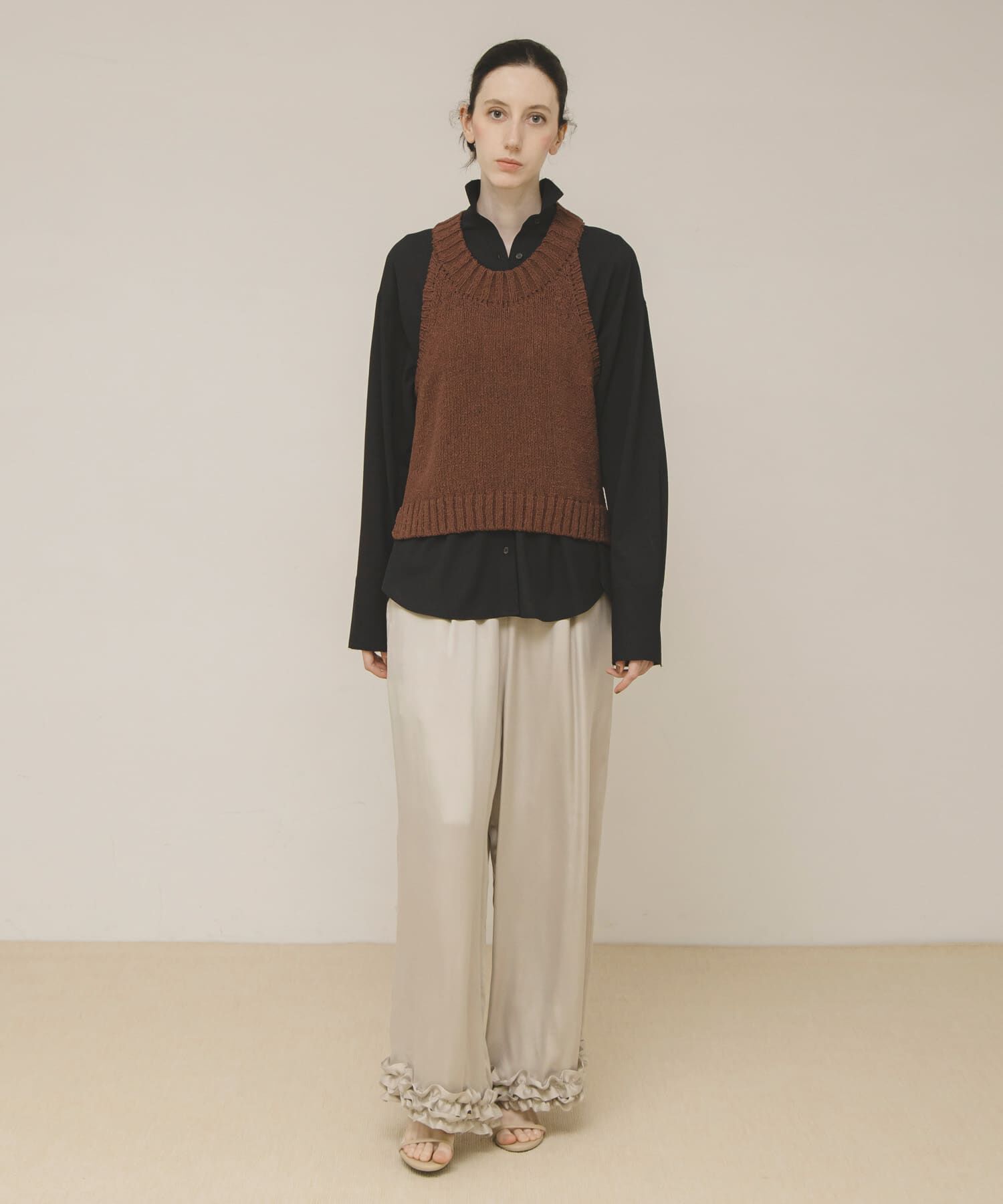 LAATO「mix knit vest」|ベスト・ジレ|