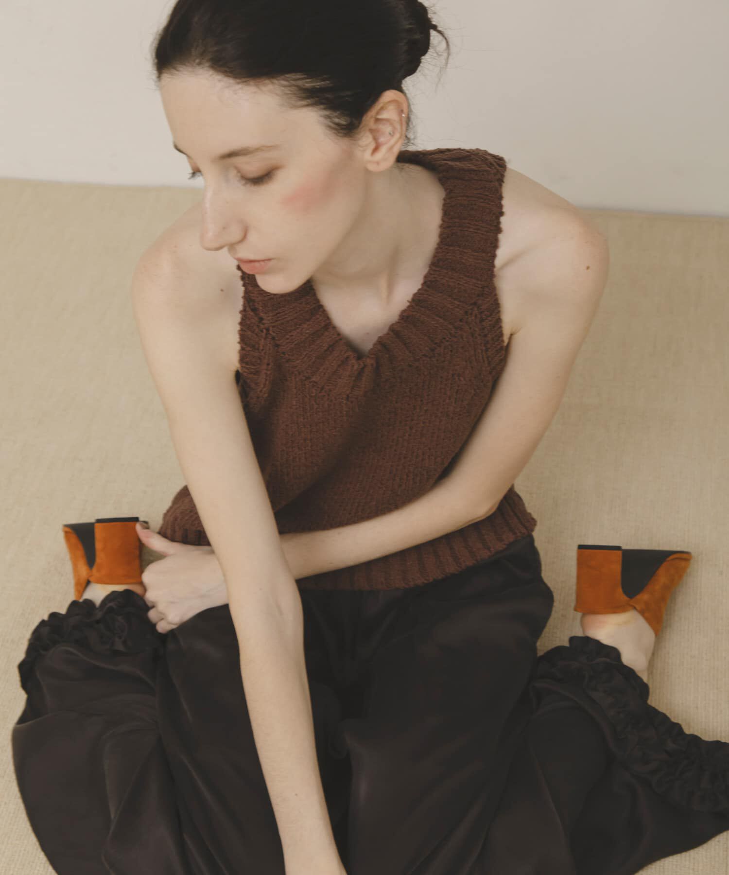 LAATO「mix knit vest」|ベスト・ジレ|