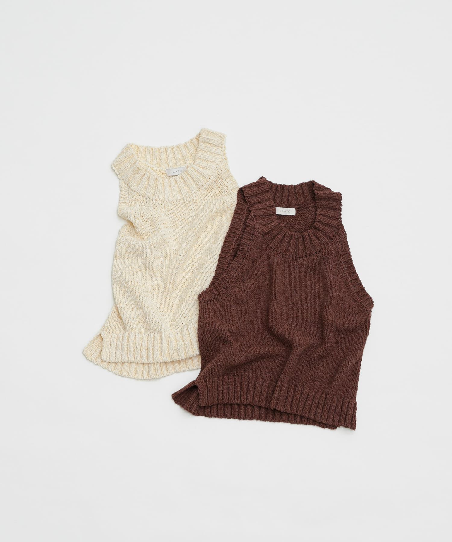 LAATO「mix knit vest」|ベスト・ジレ|